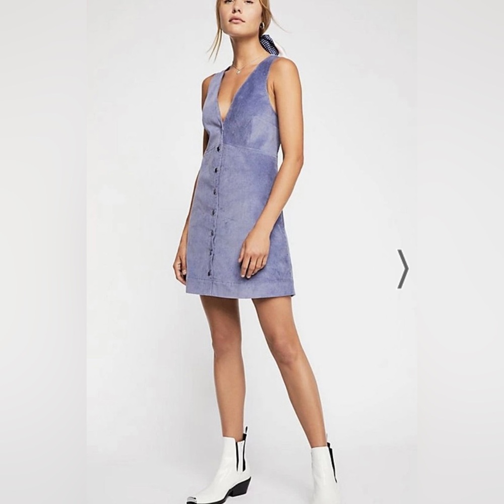 Free People Rolling Thunder Corduroy Minidress size Medium